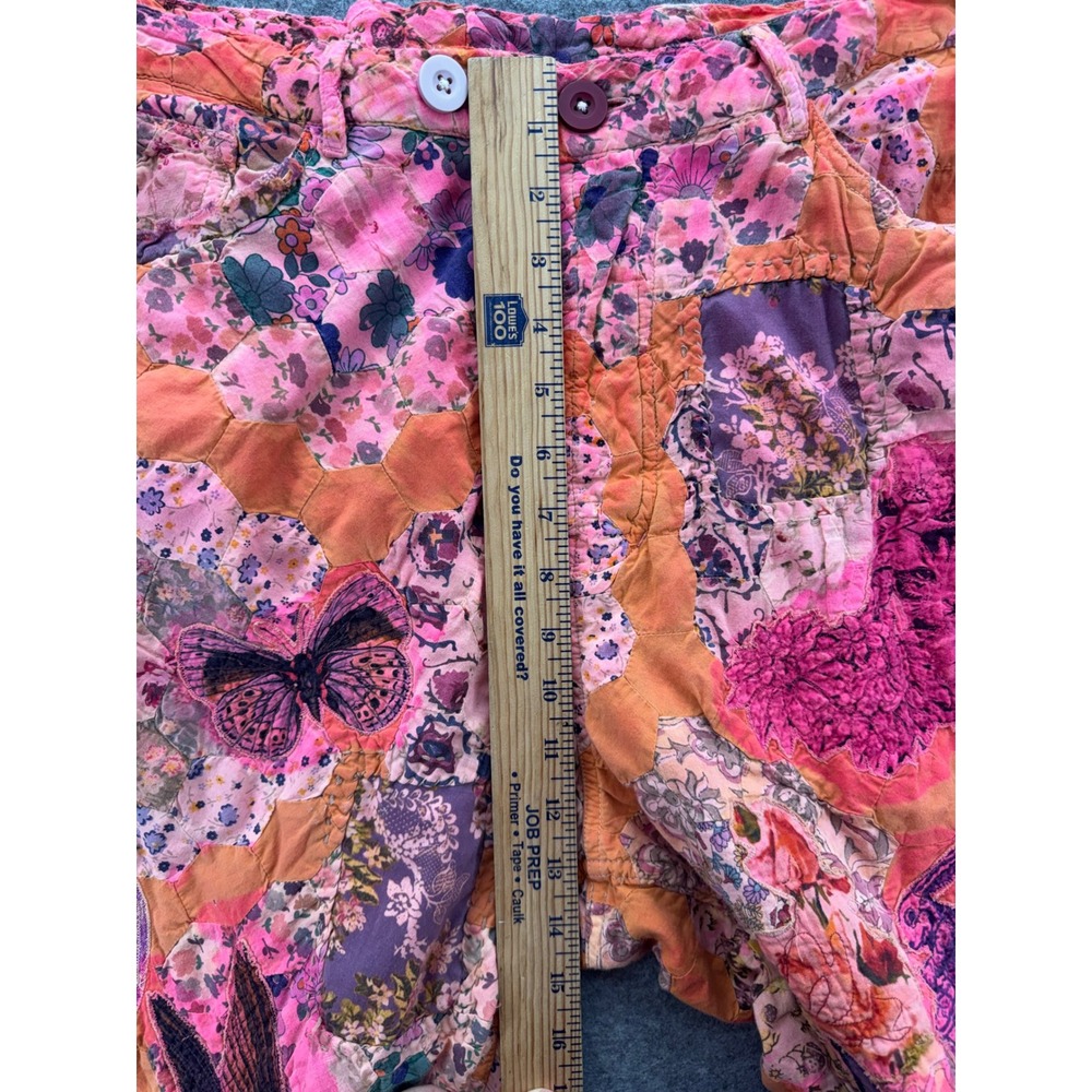 Magnolia Pearl Love Co Quilt Nature Pant Size OS Patchwork Pink Orange Boho - Picture 7 of 16